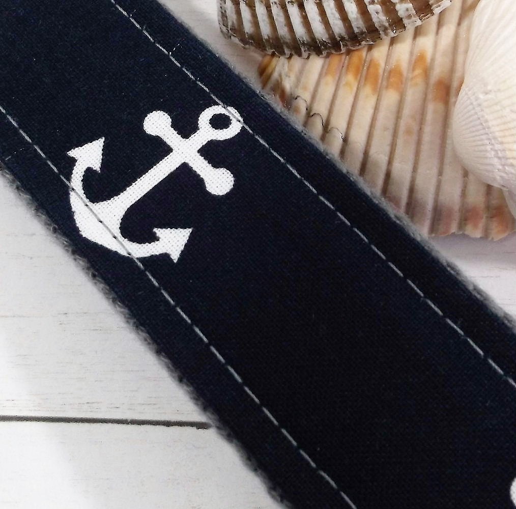 Handmade Wristlet Keychain in Nautical Anchor, College Graduation Gift for her, I Miss You Gift, Mom Gift from Son