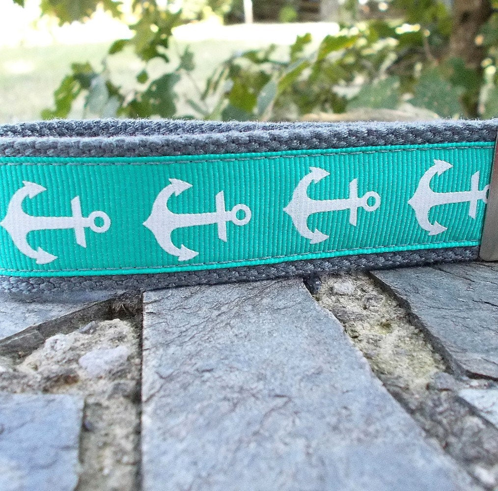 Turquoise Anchor Keychain