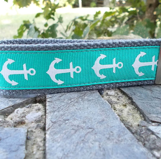 Turquoise Anchor Keychain