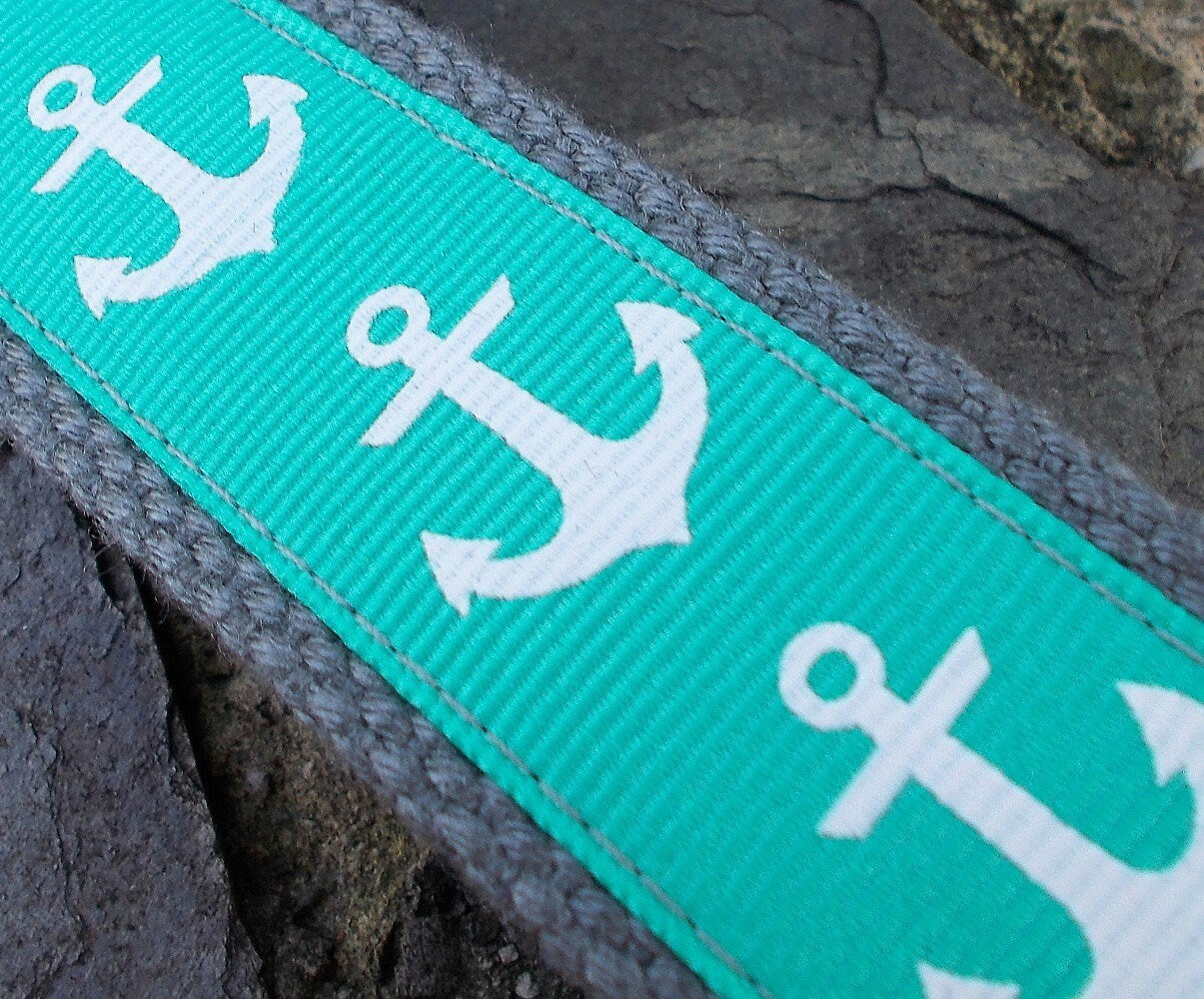 Turquoise Anchor Keychain