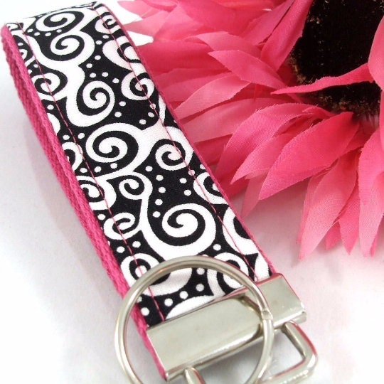 Handmade Geometric Fabric Keychain Wristlet, College Graduation Gift for her, Thank you for Helping Me Grow, Expecting Mom Gift