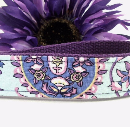 Amy Butler Key Fob Purple Floral Paisley