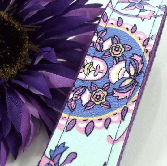 Amy Butler Key Fob Purple Floral Paisley