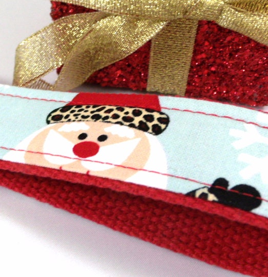 Santa Wristlet Key fob Leopard Hat