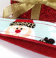 Santa Wristlet Key fob Leopard Hat