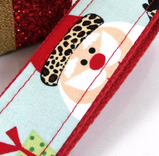 Santa Wristlet Key fob Leopard Hat