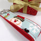 Santa Wristlet Key fob Leopard Hat