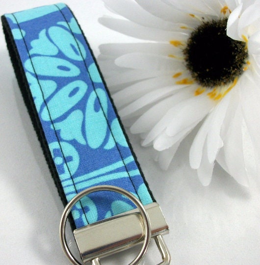 Amy Butler Key Fob SOUL BLOSSOMS Periwinkle