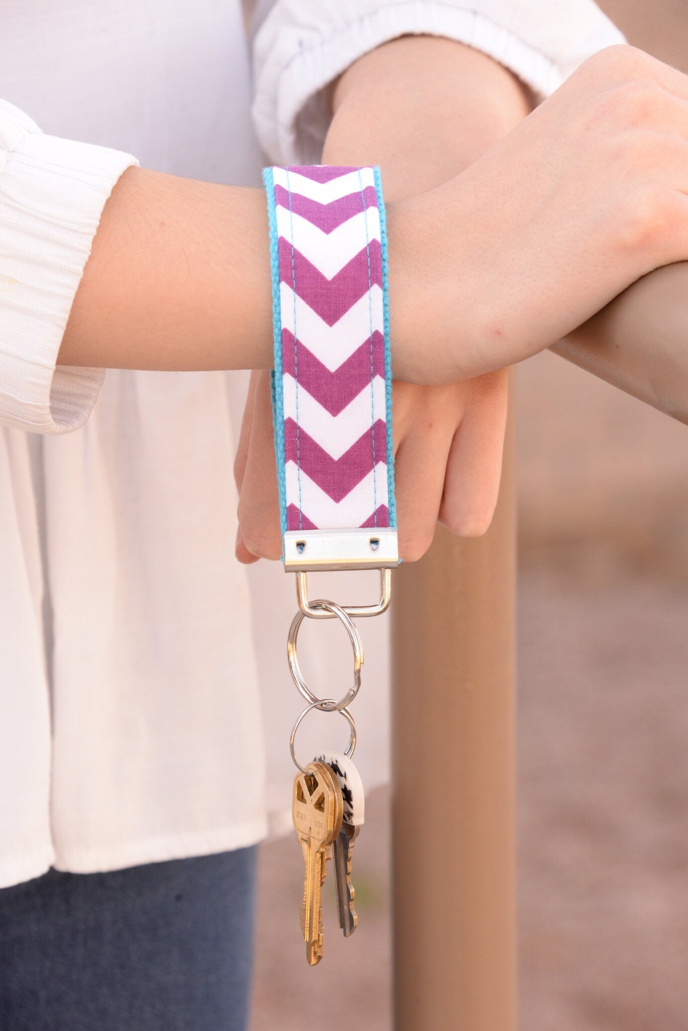 Purple Key Fob Carnival Bloom