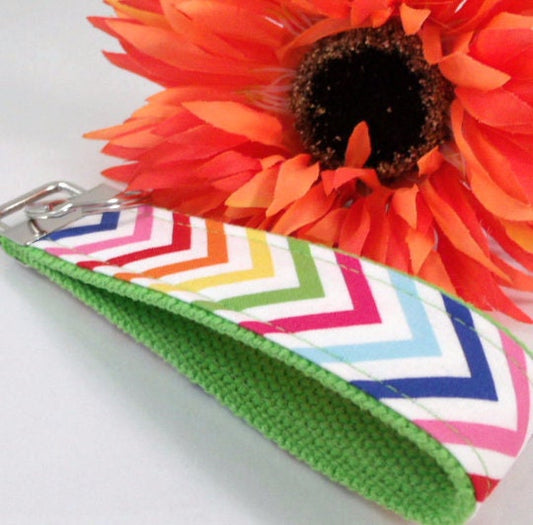 Chevron Keychain Multi Colors