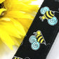 Handmade Wristlet Keychain in Bumble Bee Fabric, College Graduation Gift for her, I Miss You Gift, Mom Gift from Son