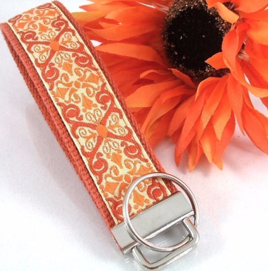 Handmade Jacquard Ribbon Keychain, College Graduation Gift for her, I Miss You Gift, Mom Gift from Son