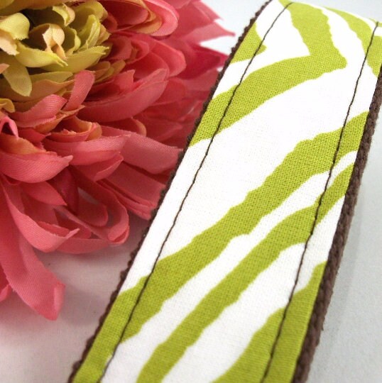 Chartreuse Green Zebra Print Wristlet Keychain, Cute Animal Print Keychain, Zebra Stripe Key Fob, Nurse Graduation Gift