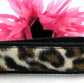 Handmade Ribbon Keychain in Faux Fur, College Graduation Gift for her, I Miss You Gift, Cheetah Keychain