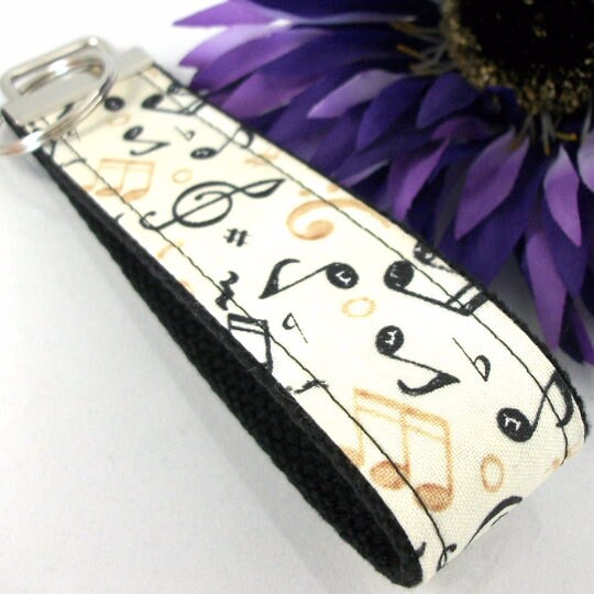 Music Wristlet Keychain, Popular Right Now, Piano Teacher Gift, Music Teacher, Music Gifts, Music Print, Teacher Appreciation Gift