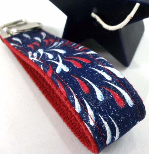 Patriotic Wristlet Keychain, Wrist Keychain for Her, Key fob Wristlet, Keychain Wristlet, Bracelet Keychain, Popular Right Now