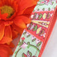 Amy Butler Key Fob LOVE Mint Coral Floral