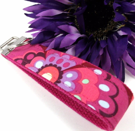 Amy Butler Key Fob LOVE Floral