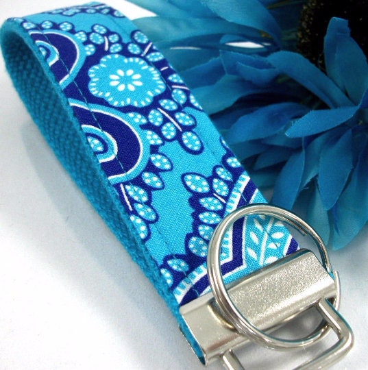 Key Fob Wristlet Periwinkle Turquoise