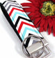 Red Gray Aqua Chevron Print Fabric Keychain, Teacher Gifts, New Mom Gift, Chevron Best Friend Gift, Sister Gift