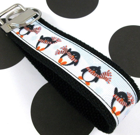 Handmade Penguin Ribbon Keychain, Preschool Teacher Gifts, I Miss You Gift, Mom Gift from Son