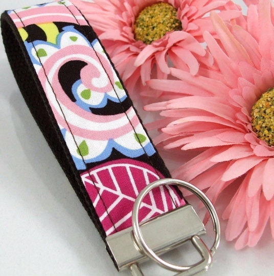 Handmade Floral Keychain Wristlet, College Graduation Gift for her, Thank you for Helping Me Grow, Expecting Mom Gift