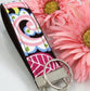 Handmade Floral Keychain Wristlet, College Graduation Gift for her, Thank you for Helping Me Grow, Expecting Mom Gift