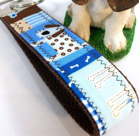 Cute Dog Mom Keychain, Dog Fabric Wristlet Keychain, Best Friend Gifts Long Distance, Preschool Teacher Gifts