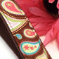 Wristlet Keychain Key Fob - Retro Brown Paisley