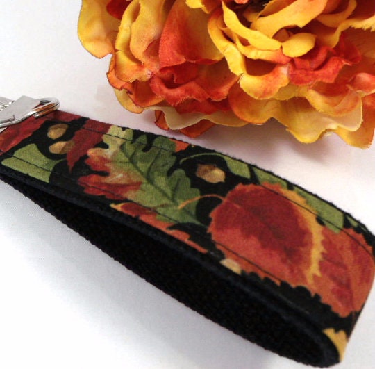 Handmade Fall Keychain Wristlet, Popular Right Now, Good Luck Gifts, Thank you gift for Friend, Coworker Leaving Gift