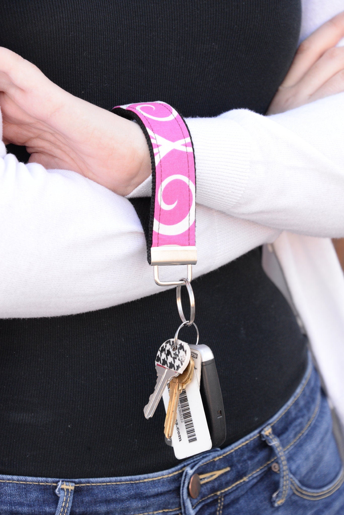 Thankful Wristlet Keychain, Wrist Keychain for Her, Key fob Wristlet, Keychain Wristlet, Bracelet Keychain, Inspirational Keychain, Monogram