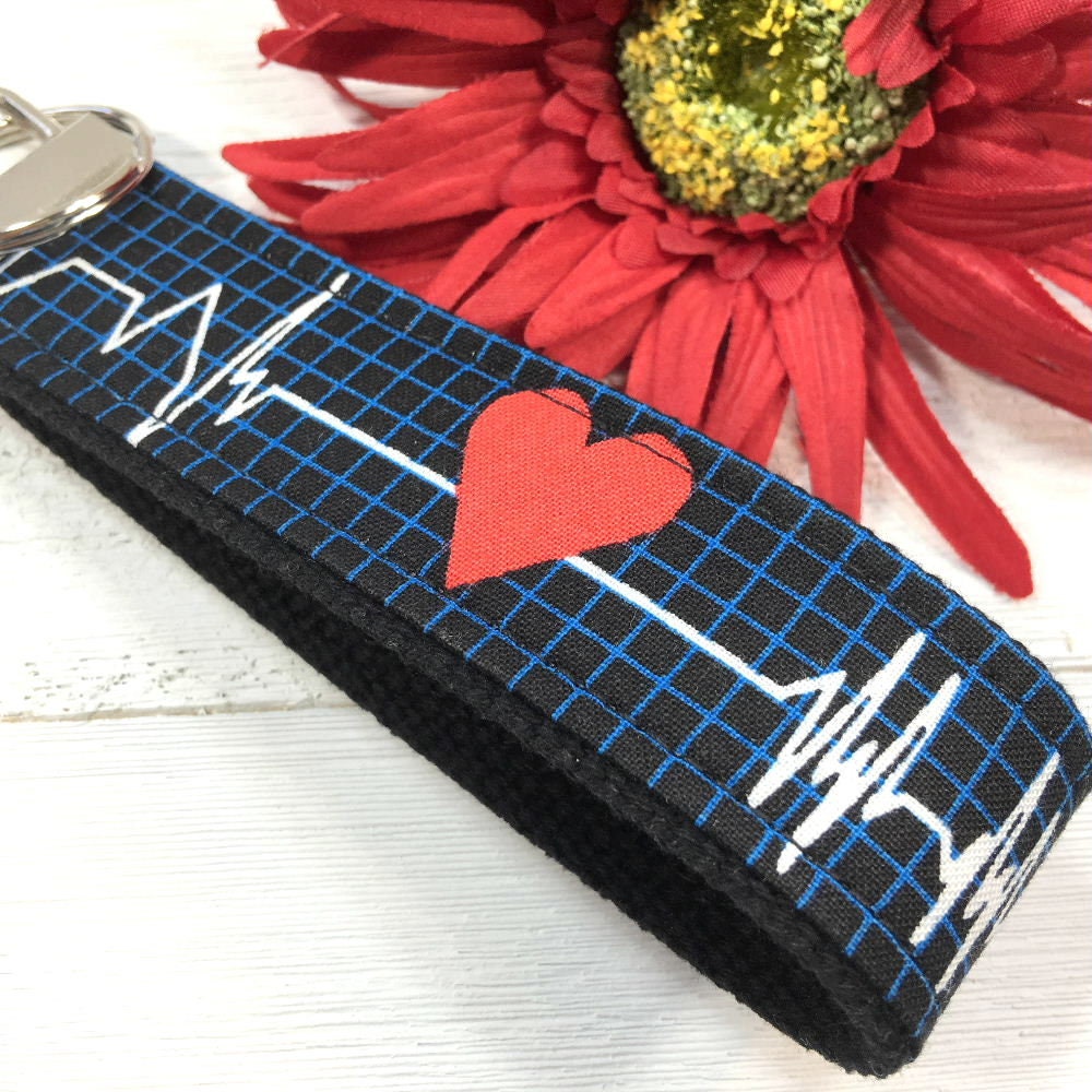 Heart Keychain, Nurse Graduation Gift, Nurse Appreciation Week, Heartbeat, Medical Student Gift, Doctor Gift, RN Gifts, Nurse Life