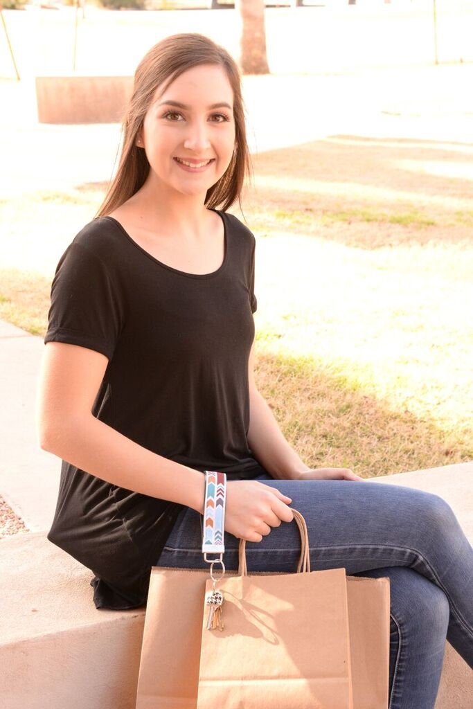 Alphabet Fabric Wristlet Keychain, Nanny Gift, Preschool Teacher Gifts, Teacher Assistant, First Grade Teacher, Daycare Provider Gifts