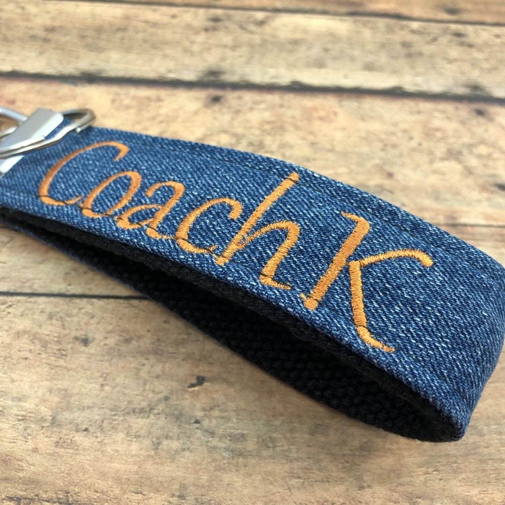 Monogrammed Keychain for Baseball Coach gift, Soccer Coach Gift, Softball Coach gift, Football Coach Gift