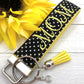 MOM Embroidered Keychain Key Fob Tassel Charm