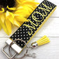 MOM Embroidered Keychain Key Fob Tassel Charm