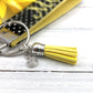 MOM Embroidered Keychain Key Fob Tassel Charm