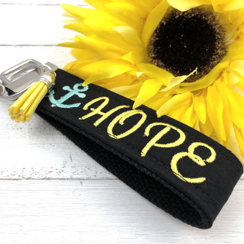 Handmade Motivational Keychain, Thinking of you gift, Encouragement gift, Care Package, Thoughtful Gifts, Popular Right Now, Hope, Anchor