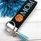 Basketball Mom Embroidered Keychain Key Fob