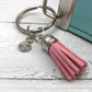 Flip Flop DIVA Embroidered Keychain Key Fob Tassel Charm