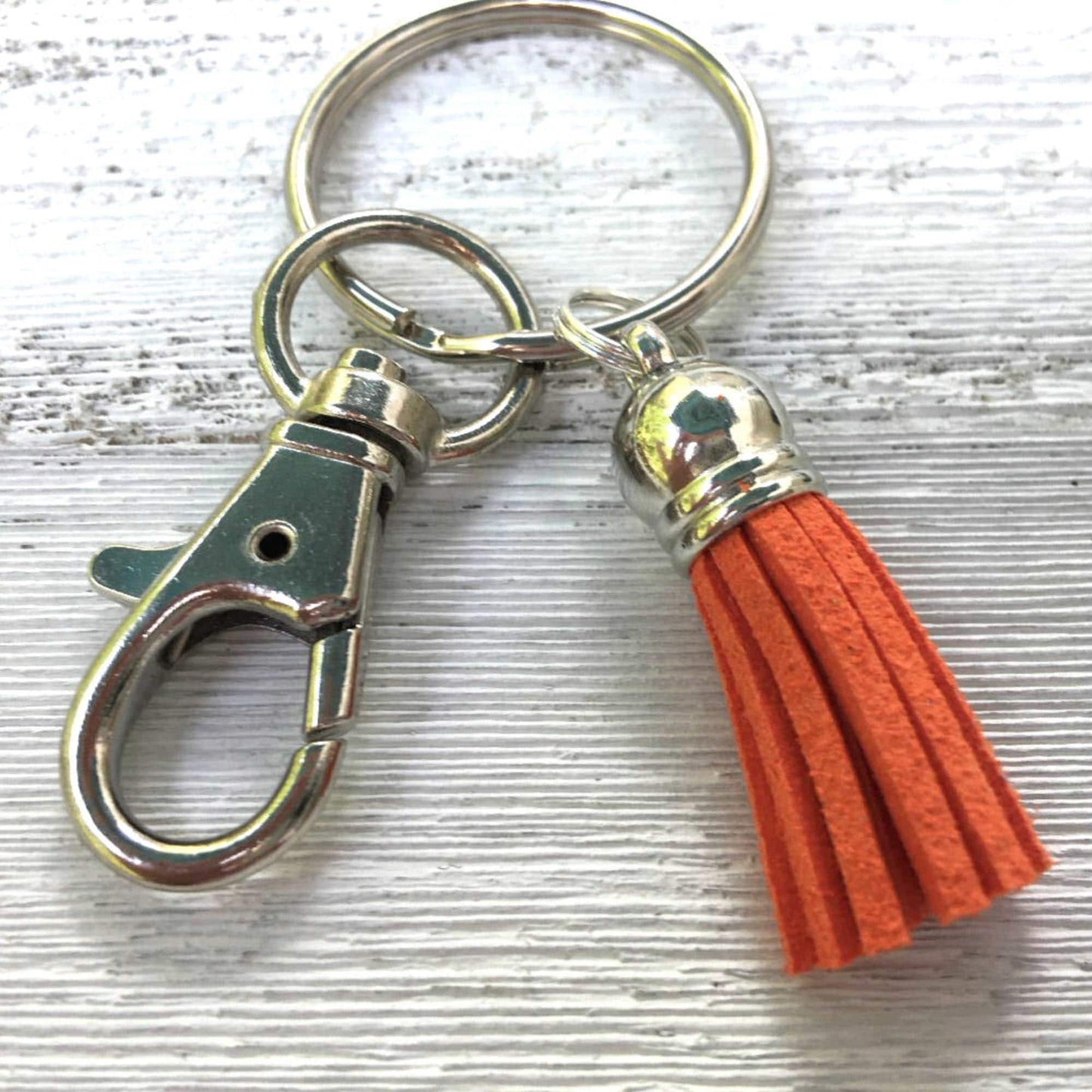 Mini Keyfob Clemson Tigers Ribbon Keychain For Him or Her, Approved Crafter License Holder