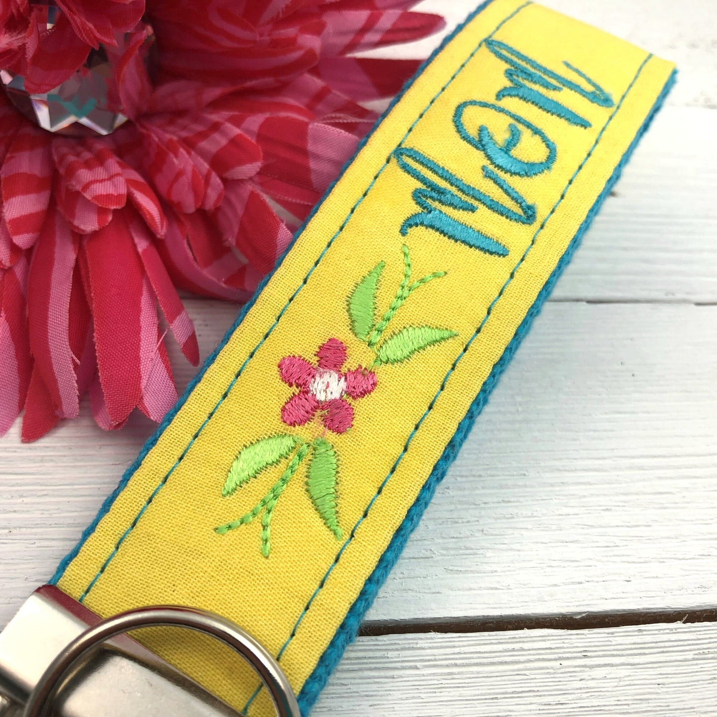 Embroidered Keychain | Mom Gift | Mom Birthday Gift | Mom Keychain | Mom Key chain | Embroidered key fob | Embroidered key chain