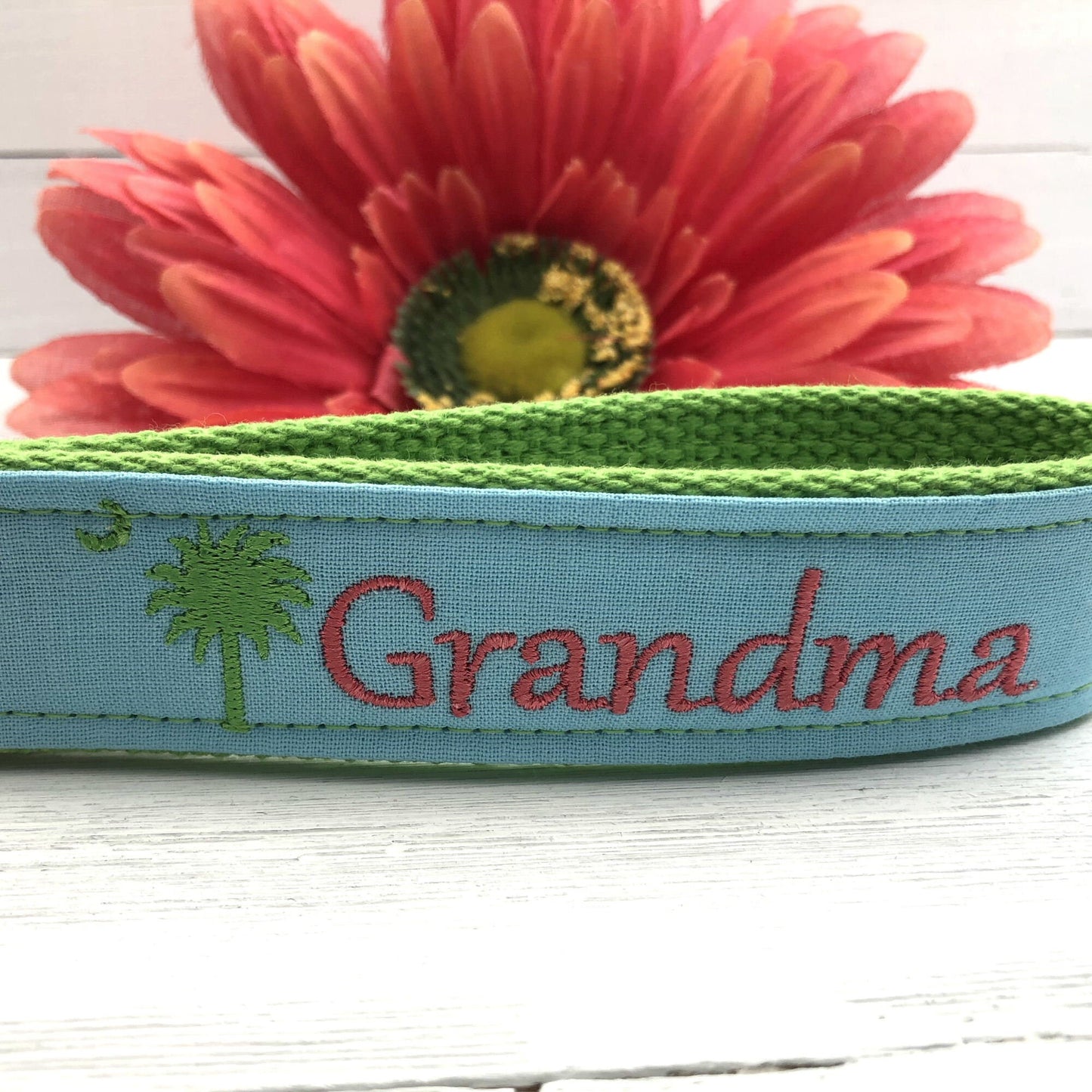 Grandma Keychain, Grandma Gift, Grandma Birthday Gift, Embroidered Keychain, Grandma Key chain, Embroidered key fob, wristlet keychain