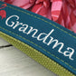 Grandma Keychain, Grandma Gift, Grandma Birthday Gift, Embroidered Keychain, Grandma Key chain, Embroidered key fob, flamingo key chain