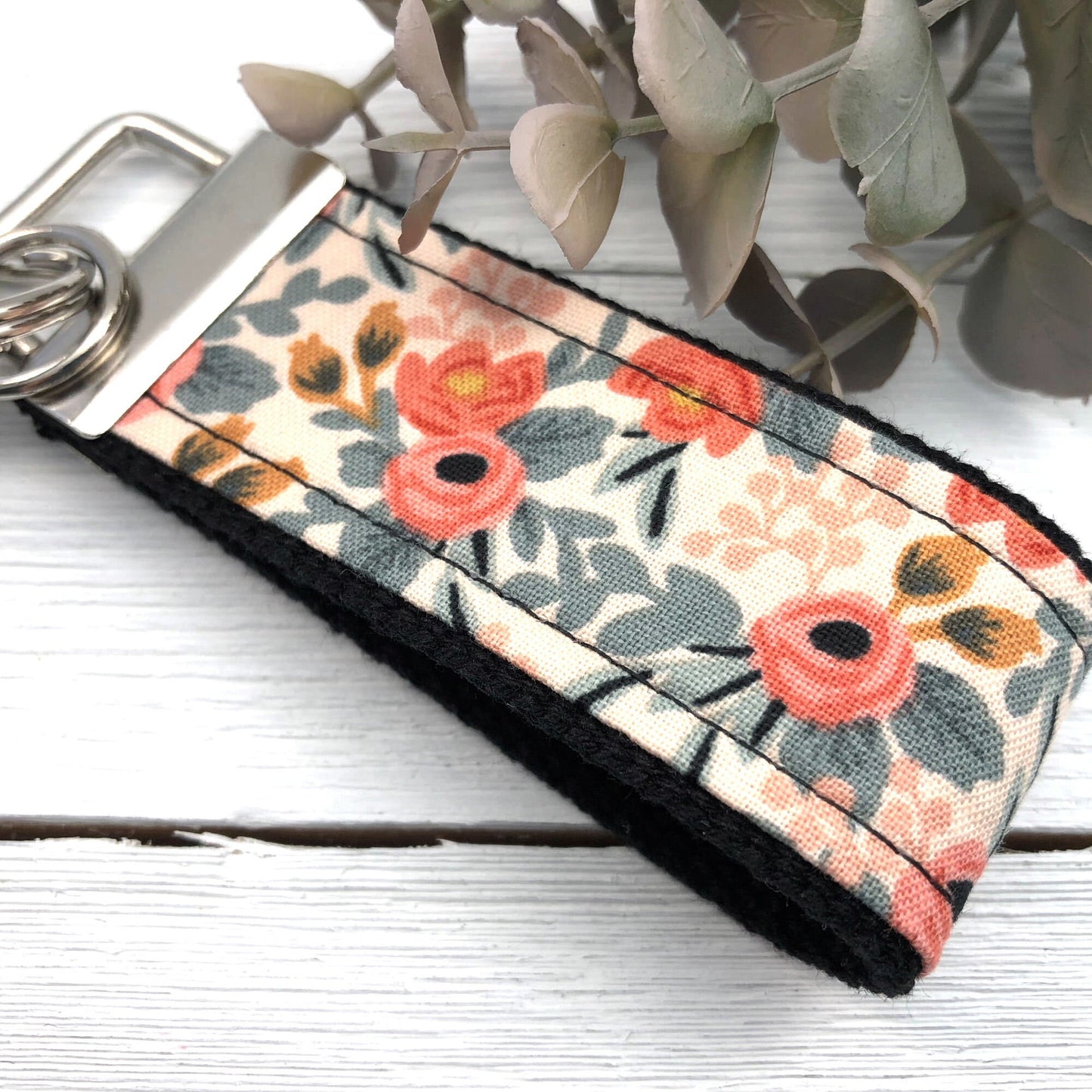 Rifle Paper Co. Keychain, Mini Keychain FOB, Keychain for Women, Purse Mini Keychain, Floral Keychain, Backpack Keychain, Gift for her