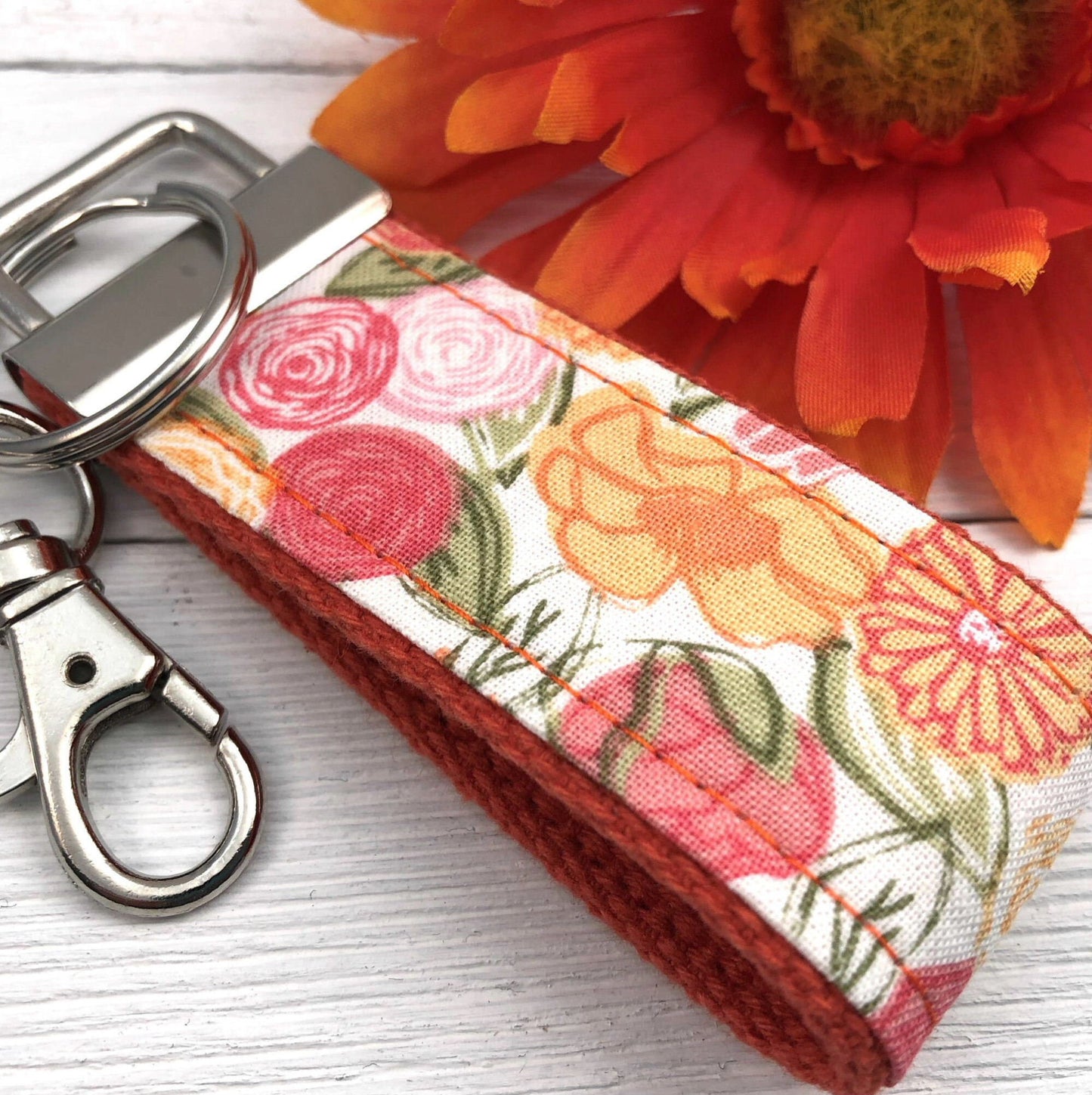 Mini Keychain FOB | Keychain for Women | Purse Mini Keychain | Floral Keychain | Backpack Keychain | Gift for her