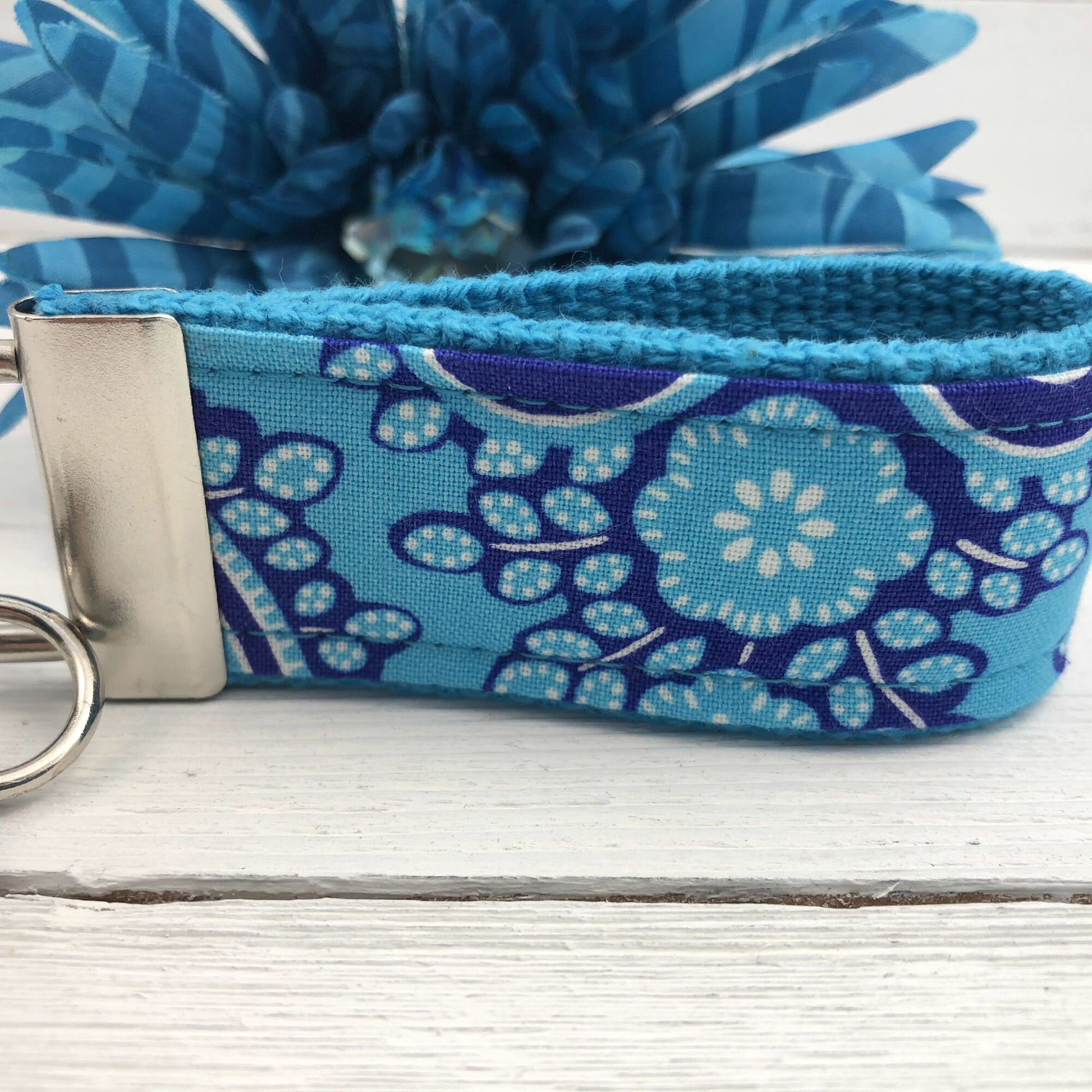 Mini Keychain FOB | Keychain for Women | Purse Mini Keychain | Aqua Keychain | Backpack Keychain | Gift for her