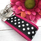 Mini Keychain FOB | Mini Key Fob | Keychain for Women | Purse Mini Keychain | Backpack Keychain | Gift for her | Polka Dot Key fob