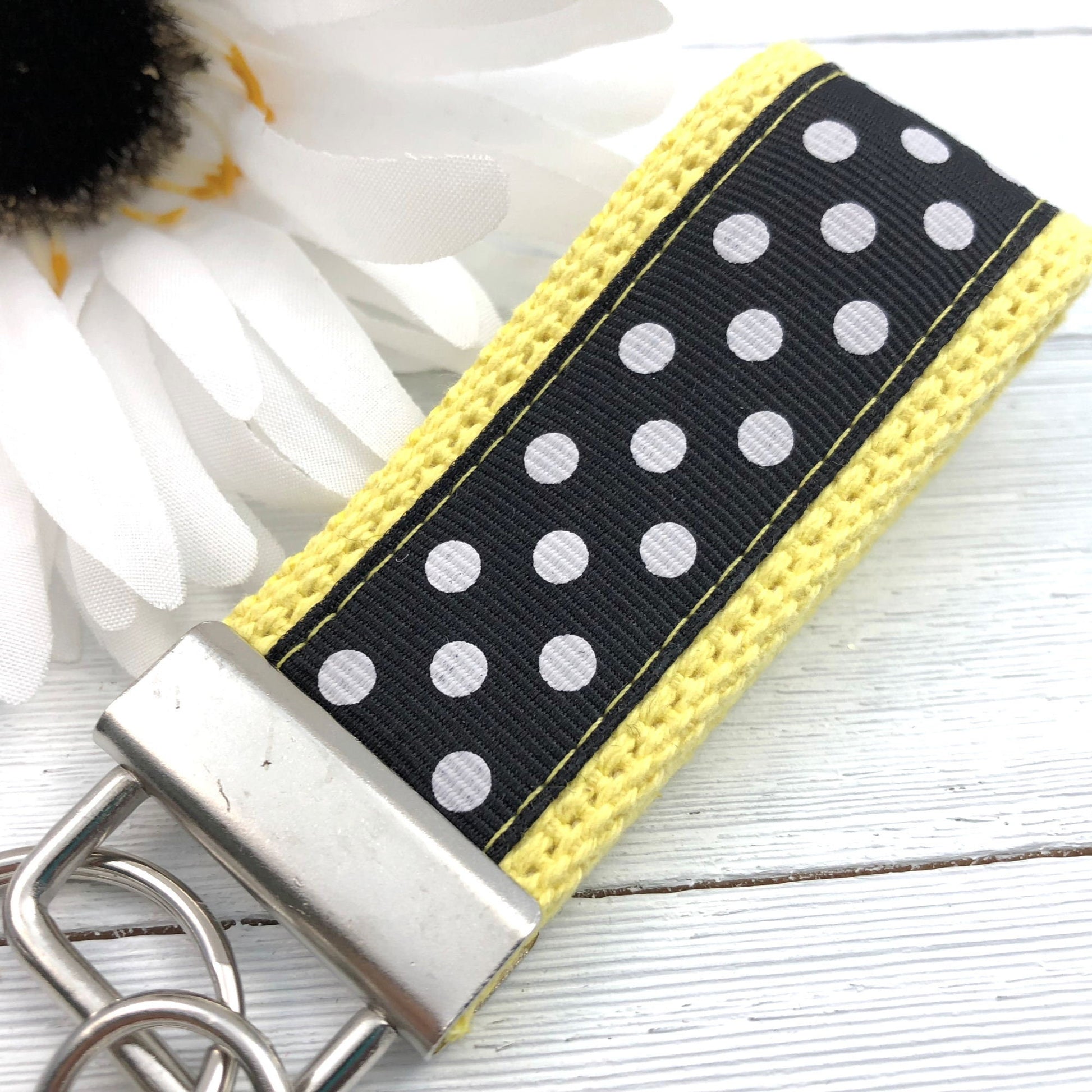 Mini Keychain FOB | Mini Key Fob | Keychain for Women | Purse Mini Keychain | Backpack Keychain | Gift for her | Polka Dot Key fob