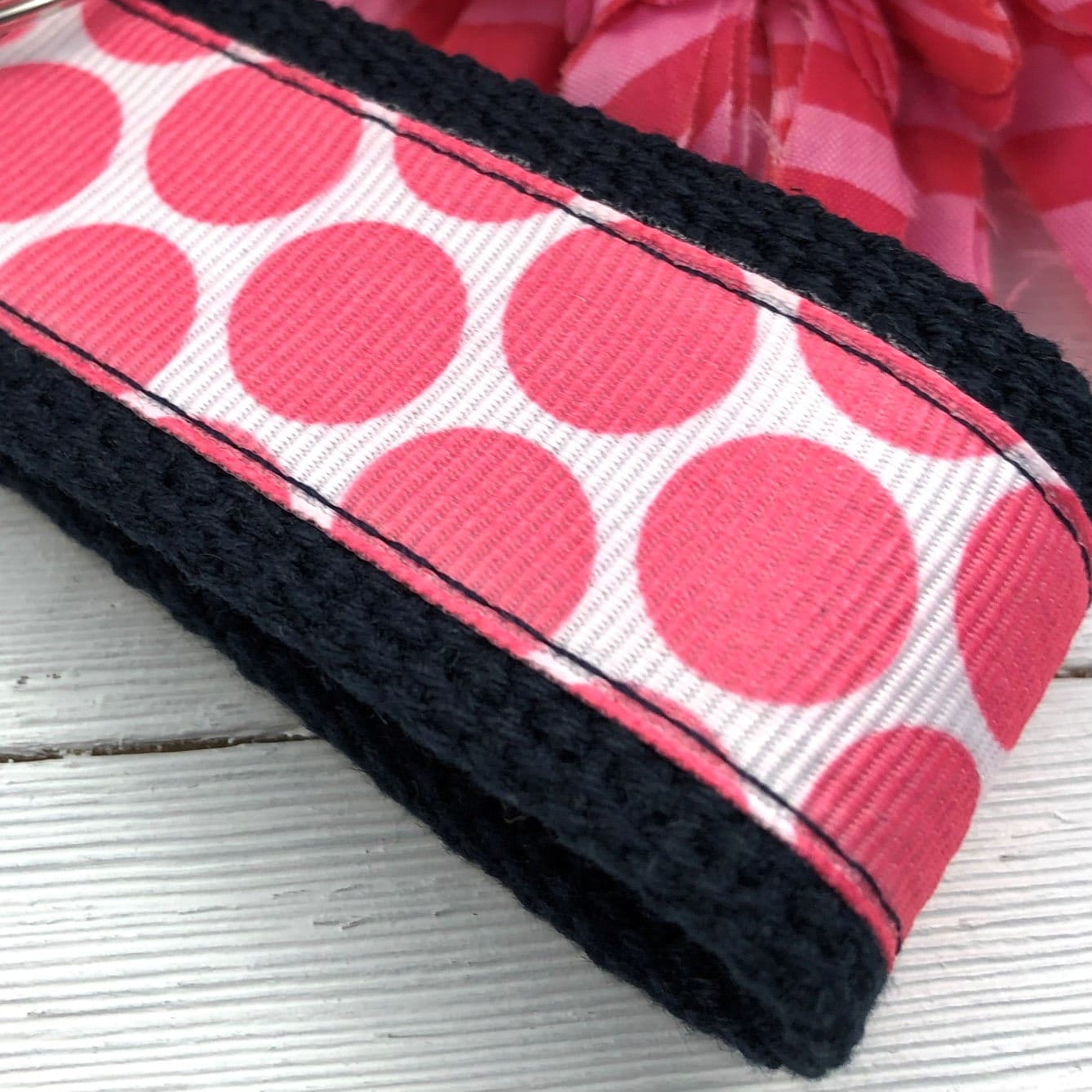 Mini Keychain FOB | Keychain for Women | Purse Mini Keychain | Pink Keychain | Backpack Keychain | Gift for her | Polka Dot Key fob